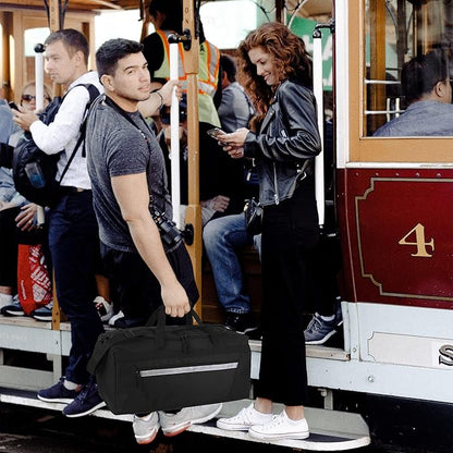 40 Liter, 22 Inch Reflective Duffle Bag with Shoulder Strap for Men, Women, Travel