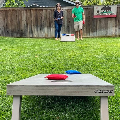 GoSports 4 ft x 2 ft Regulation Size Wooden Cornhole Boards Set - Includes Carrying Case and Bean Bags (Choose Your Colors) Over 100 Color Combinations