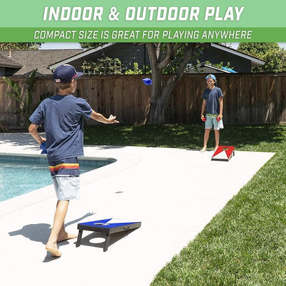 GoSports 2 ft x1 ft Portable Size Cornhole - Choose Classic or Wood Designs - Game Set with 6 Bean Bags - Great for Indoor & Outdoor Play