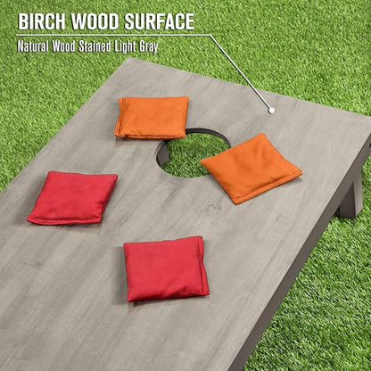 GoSports 4 ft x 2 ft Regulation Size Wooden Cornhole Boards Set - Includes Carrying Case and Bean Bags (Choose Your Colors) Over 100 Color Combinations