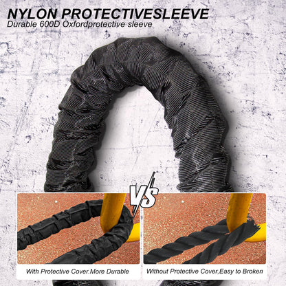 Battle Rope 40FT Battle Rope for Exercise Workout Rope Exercise Rope Battle Ropes for Home Gym