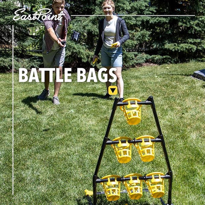 EastPoint 3-in-1 Battle Bag Battle Pack – 1 Easy to Convert Target - Bean Bag Toss Pong, Ladderball, and Battle Bags All in 1 Outdoor Tailgate Game