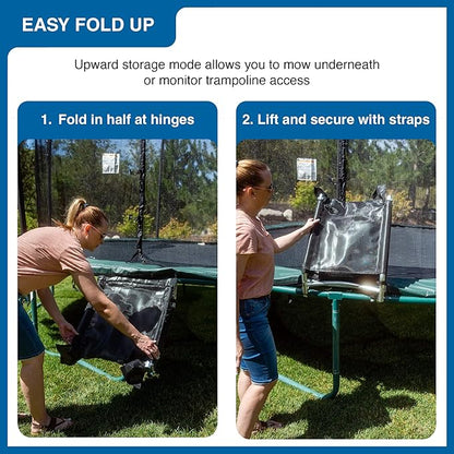 Trampoline Pro The Original Trampoline Slide and Climber Universal Trampoline Ladder Alternative Heavy Duty Steel Construction Fold and Stow Safely Easy to Climb & Slide