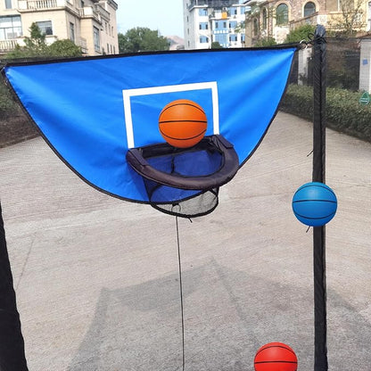 Trampoline Basketball Hoop, with Pump and 4 Mini Balls, Easy to Install, Universal Trampoline Accessories, Trampolines Basketball for Dunking