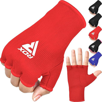 RDX Boxing Hand Wraps Inner Gloves Men Women, Half Finger Elasticated Bandages, Under Mitts Fist Protection, Muay Thai, Kickboxing, MMA, Martial Arts Speed Bag Punching Training