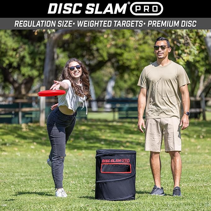 GoSports Disc Slam Game - Classic or PRO - Outdoor Disc Toss Yard and Beach Party Game