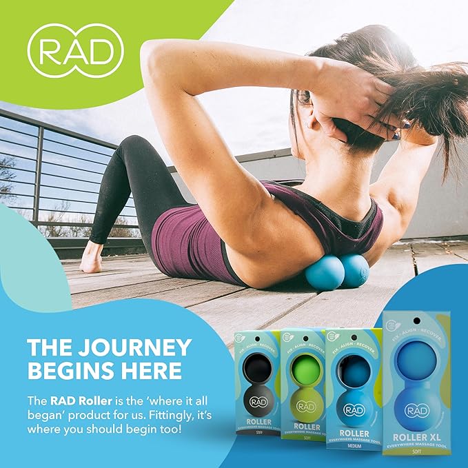 RAD XL Peanut Massage Ball ??High Density Yoga Deep Tissue Roller Ball ??Myofascial Release for Back, Neck, Feet, Psoas & Spine ??Suboccipital & Thoracic Trigger Point Therapy