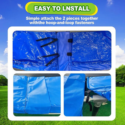 Trampoline Pad, 10ft 12ft 14ft Trampoline Replacement Safety Pad, Waterproof and Tear-Resistant Safety Spring Cover Round Frame Pad