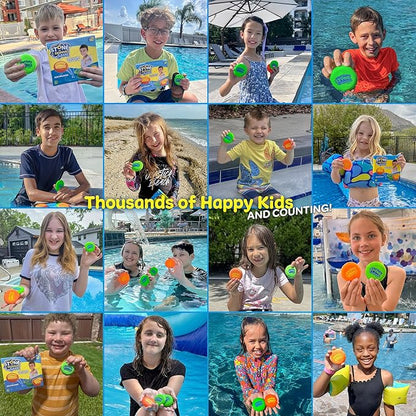 Soft Stone Skippers Game – Fun Pool Toys for Kids All Ages - 4 Pack Water Skipping Discs Set – Best Beach Games Gifts for Boys & Girls Ages 5 6 7 8 9 10 11 + Year Old - Water Bouncing Skip Ball Toy