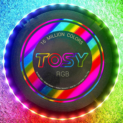 4 of TOSY Frisbee 36 LEDs & Muticolor, Extremely Bright, Smart Modes, Auto Light Up, Rechargeable, Perfect Birthday & Camping Gift for Men/Boys/Teens/Kids, 175g frisbees