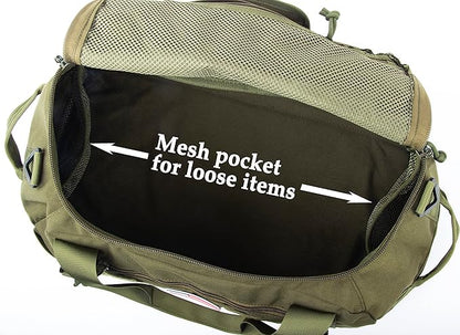 Tactical Duffle Bag MOLLE Gear Bag Carry on Travel Duffel Bag. Ideal for Hunting, Shooting Range, Law Enforcement, Camping, Travel. 35L