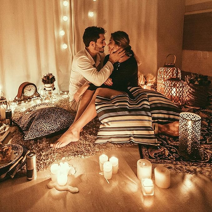 3×3 Ivory Pillar Candles Set of 3 Unscented Handpoured Weddings, Home Decoration, Restaurants, Spa, Church Smokeless Cotton Wick - Ivory 90 Hour