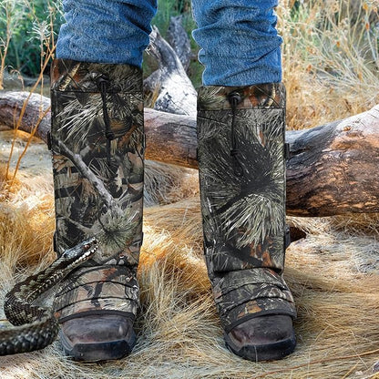 Snake Gaiters Leg Guards, Waterproof Snake Guards, Adjustable Snake Bite Protection for Lower Legs, Snake Chaps for Men&Women