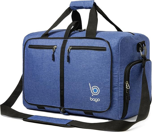 Bago Foldable Duffel Bags for Traveling Women & Men - 40L Sports Packable Duffle Bag for Travel
