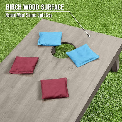 GoSports 4 ft x 2 ft Regulation Size Wooden Cornhole Boards Set - Includes Carrying Case and Bean Bags (Choose Your Colors) Over 100 Color Combinations