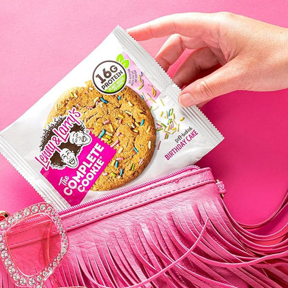 Lenny & Larry's The Complete Cookie, Birthday Cake, Soft Baked, 16g Plant Protein, Vegan, Non-GMO, 4 Ounce Cookie (Pack of 12)