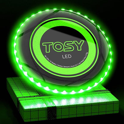 TOSY Bundle of 2 - Flying Disc 108 LEDs - RGB Black + Green