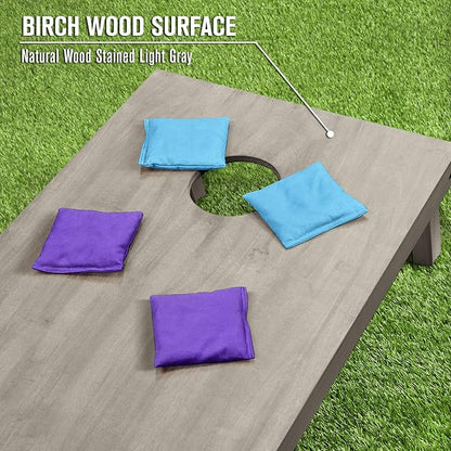 GoSports 4 ft x 2 ft Regulation Size Wooden Cornhole Boards Set - Includes Carrying Case and Bean Bags (Choose Your Colors) Over 100 Color Combinations