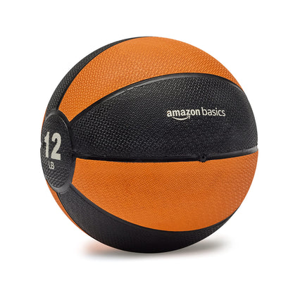 Amazon Basics Weighted Medicine Ball for Core Strength, Strength Training, Full-Body Workouts and