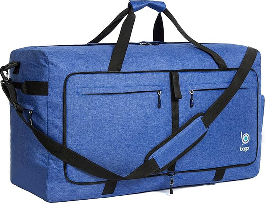 Bago Large Foldable Duffel Bags for Traveling Women & Men - 100L Packable Duffle Bag for Travel