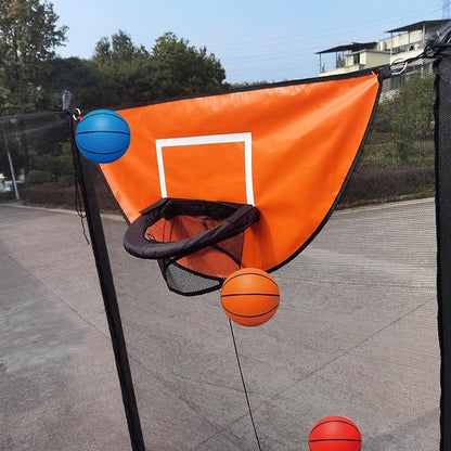 Trampoline Basketball Hoop, with Pump and 4 Mini Balls, Easy to Install, Universal Trampoline Accessories, Trampolines Basketball for Dunking