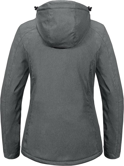 Little Donkey Andy Women's Waterproof Hiking Skiing Jacket with Removable Hood, Fleece Lined Winter Warm Rain Coat