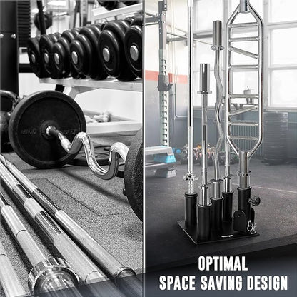 Yes4All Vertical Storage Rack, Home Gym Organizer, Barbell & Dumbbell Rack for 2-inch Olympic & Curl Bars