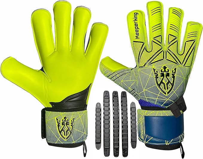 Soccer Goalie Goalkeeper Gloves for Kids Boys Youth & Adult,Latex Strong Grip Palms with Removable Finger Spines Protection Children Football Gloves for Training/Match(Sizes 5-10,6 Styles)