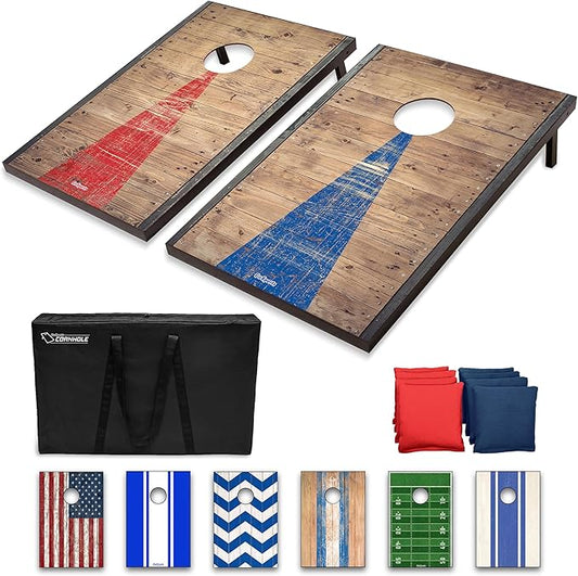 GoSports Portable Cornhole Sets, 8 Styles – Choose 4 x 2 ft or 3 x 2 ft - Boards Include 8 Bean