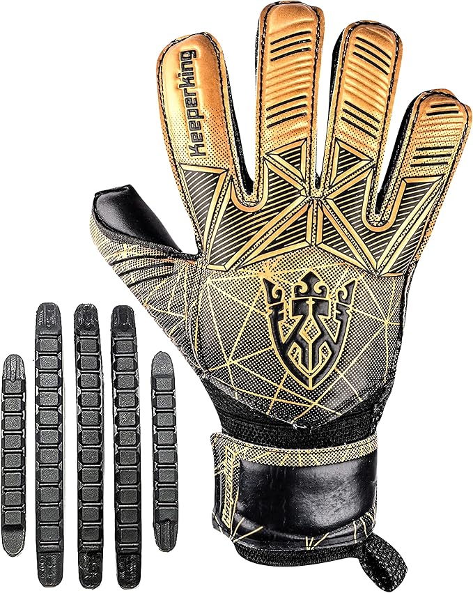 Soccer Goalie Goalkeeper Gloves for Kids Boys Youth & Adult,Latex Strong Grip Palms with Removable Finger Spines Protection Children Football Gloves for Training/Match(Sizes 5-10,6 Styles)