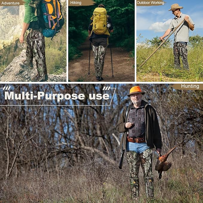 Snake Guard Chaps Waterproof Snake Chaps for Hunting Snake Bite Protection Gear Adjustable Size Snake Bite Protective Gaiters Anti-Snake Gaiters for Legs