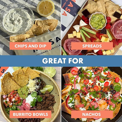 MASA Tortilla Chips Snack Pack - Seed Oil Free Snacks, Organic Chips Tortilla - Gluten & Dairy Free, Naturally Grown Corn Chip - Made with Grass Fed Tallow & Sea Salt (6 Pack, 5oz Each - White Corn)