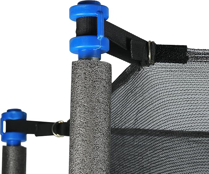 Trampoline Replacement Safety Enclosure Net for 6 Straight Poles Round Frame Trampolines, Breathable and Weather-Resistant Trampoline Net with Adjustable Straps (Net Only)