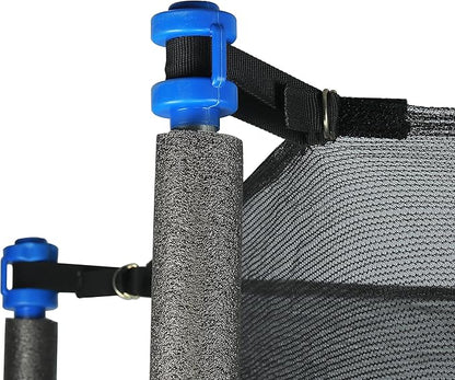 Trampoline Replacement Safety Enclosure Net for 6 Straight Poles Round Frame Trampolines, Breathable and Weather-Resistant Trampoline Net with Adjustable Straps (Net Only)