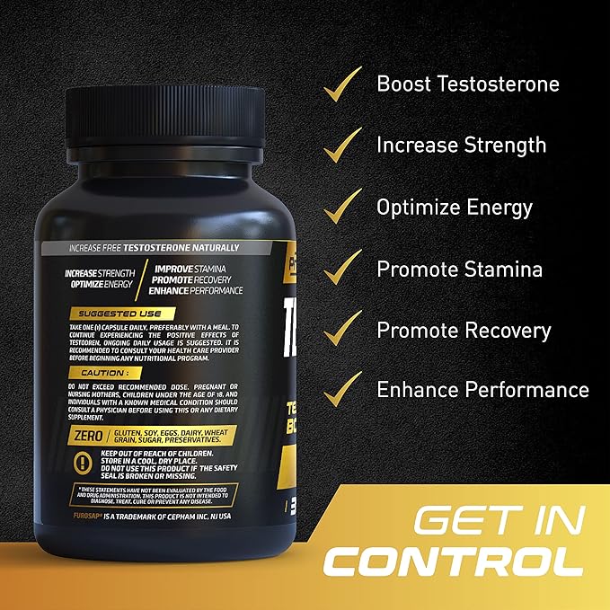 Testodren Advanced Testosterone Booster for Men | Natural Stamina, Endurance, Energy & Strength Enhancing Supplement | Lean Muscle Builder | Sports Nutrition Testosterone Booster
