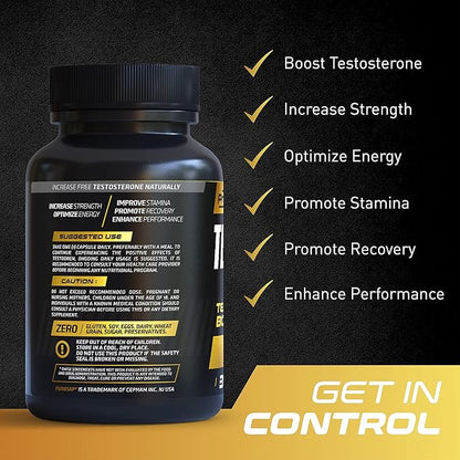 Testodren Advanced Testosterone Booster for Men | Natural Stamina, Endurance, Energy & Strength Enhancing Supplement | Lean Muscle Builder | Sports Nutrition Testosterone Booster