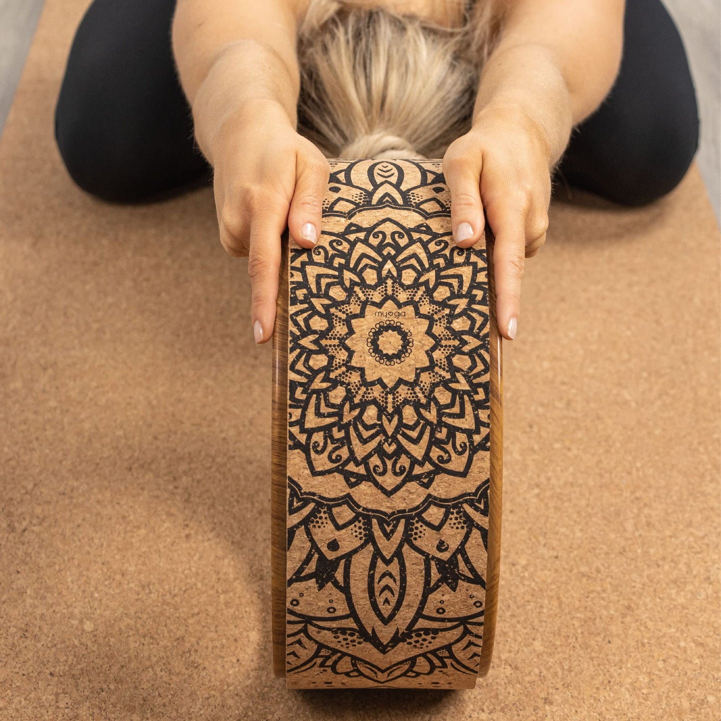 Myga Yoga Wheel,Exercise Prop for Back Pain, Yoga Poses, Pilates, Stretches, Backbend Inversions