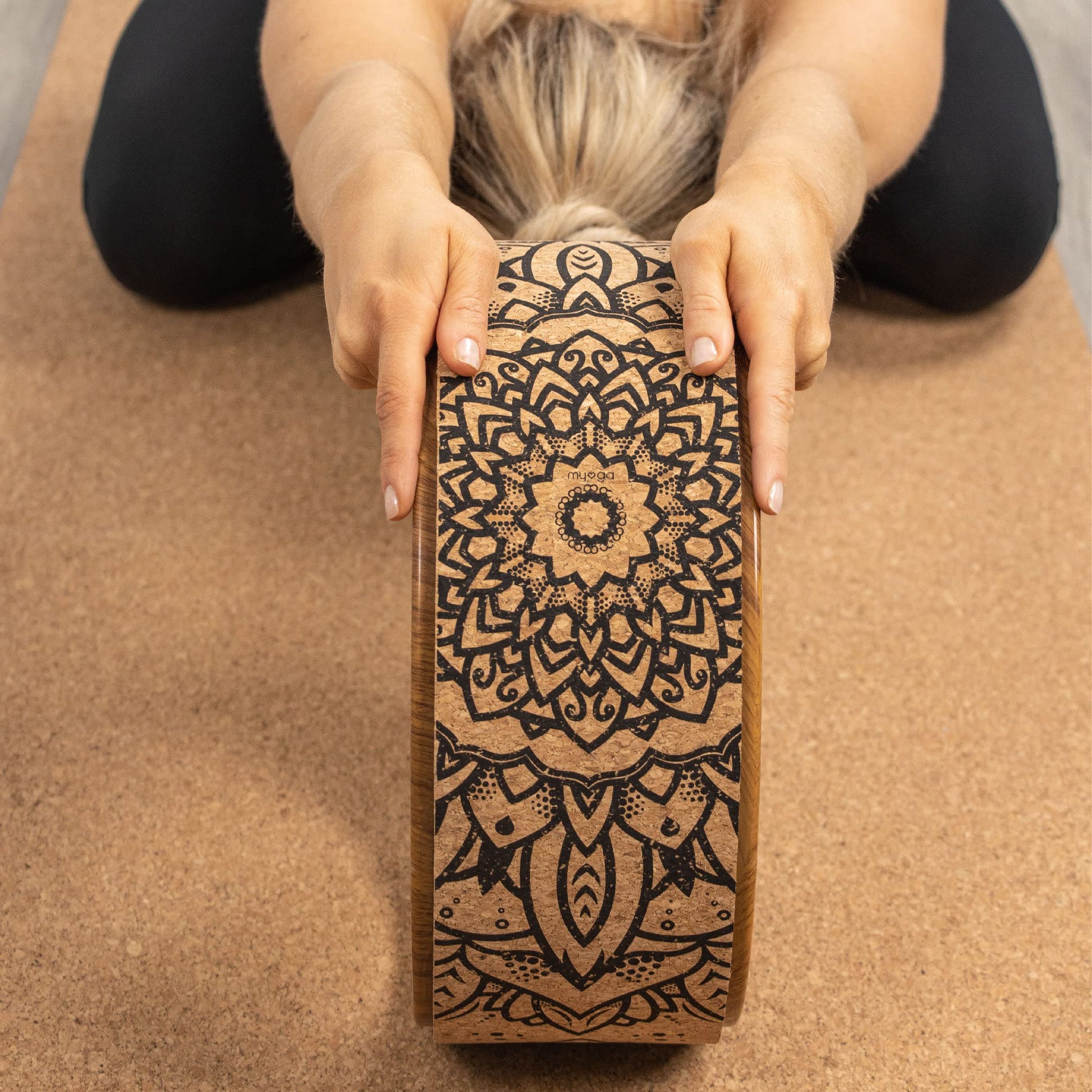 Myga Yoga Wheel,Exercise Prop for Back Pain, Yoga Poses, Pilates, Stretches, Backbend Inversions