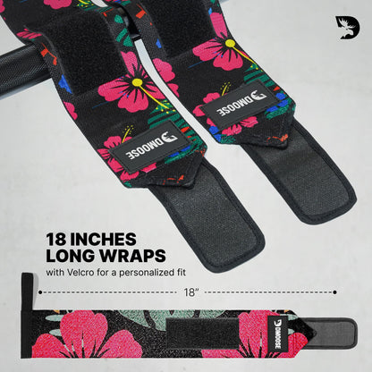DMoose Wrist Wraps (IPL Approved), Avoid Injury and Maximize Grip with Thumb Loop, 18" or 12" Gym