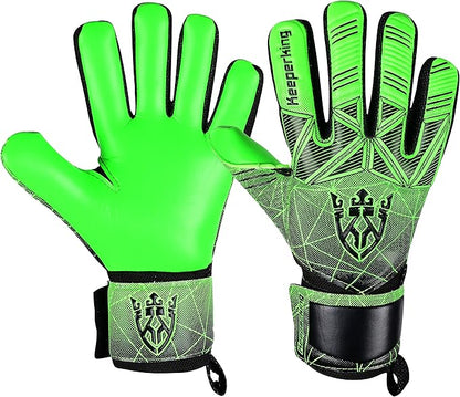 Soccer Goalie Goalkeeper Gloves for Kids Boys Youth & Adult,Latex Strong Grip Palms with Removable Finger Spines Protection Children Football Gloves for Training/Match(Sizes 5-10,6 Styles)