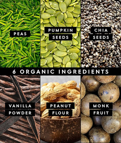 Truvani Vegan Pea Protein Powder | Peanut Butter | 32.7g Organic Plant Based Protein | 1 Serving | Keto | Gluten & Dairy Free | Low Carb | No Added Sugar