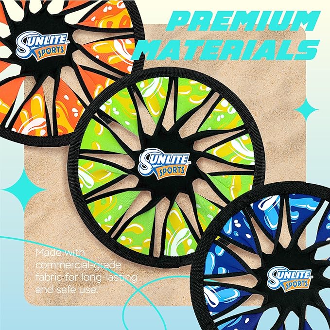 Sunlite Sports Water Series Spin Twist Frisbee, 1 Piece, Colors Vary, Blue/Green/Orange/Red (AN0509-B)