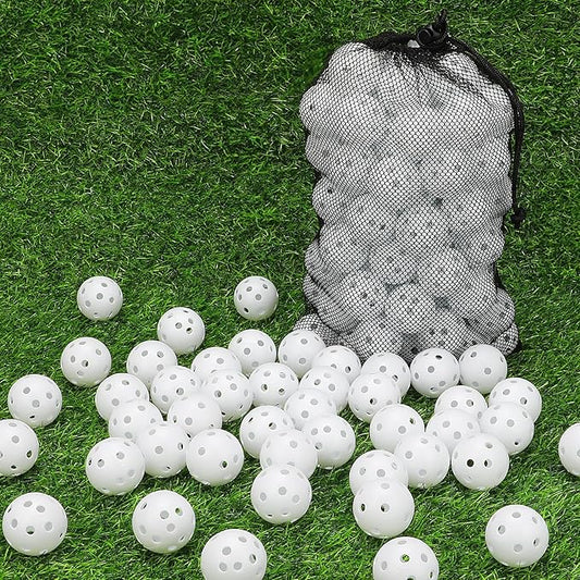 Coopay 72/150/300 Pack Practice Golf Balls, 42mm Plastic Golf Training Balls with a Drawstring Bag