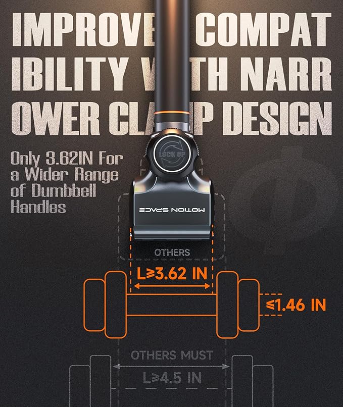 Flexible Dumbbell Converter - 260 LBS Weight Capacity Adjustable Alloy Steel Bar丨Convert Dumbbells to Barbell, Enhanced Compatibility for Wide Range of Dumbbells for Home Weight Lifting