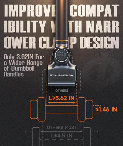 Flexible Dumbbell Converter - 260 LBS Weight Capacity Adjustable Alloy Steel Bar丨Convert Dumbbells to Barbell, Enhanced Compatibility for Wide Range of Dumbbells for Home Weight Lifting