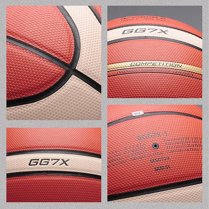 Training Soft Touch Rubber and Faux Leather Fighting Basketball, High Bounce Indoor Outdoor Basketball Gift