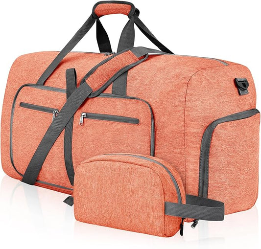Felipe Varela Duffle Bag with Shoes Compartment and Adjustable Strap,Foldable Travel Duffel Bags