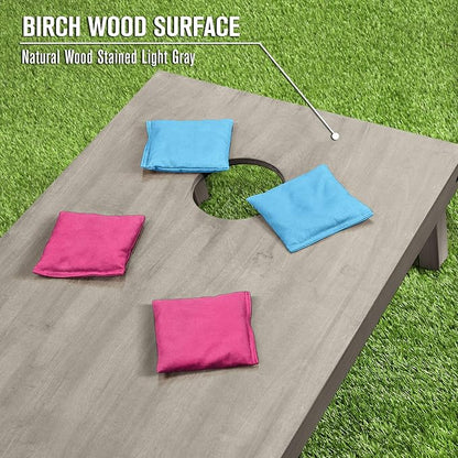 GoSports 4 ft x 2 ft Regulation Size Wooden Cornhole Boards Set - Includes Carrying Case and Bean Bags (Choose Your Colors) Over 100 Color Combinations