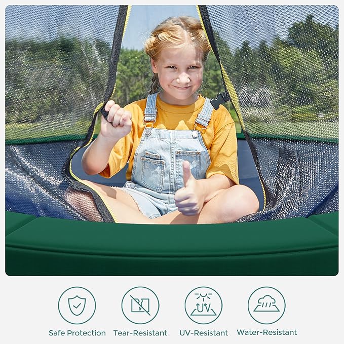 SONGMICS Trampoline Pad, 8ft 10ft 12ft 14ft 15ft Replacement Trampoline Safety Pad, Spring Cover