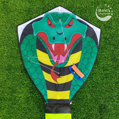 Large Cobra Kite for Adults Kids Boys with Super Long Tail, Extra Easy to Fly, Best Huge Kites for The Beach/Party/Field/Park, It Will Dominate The Sky!